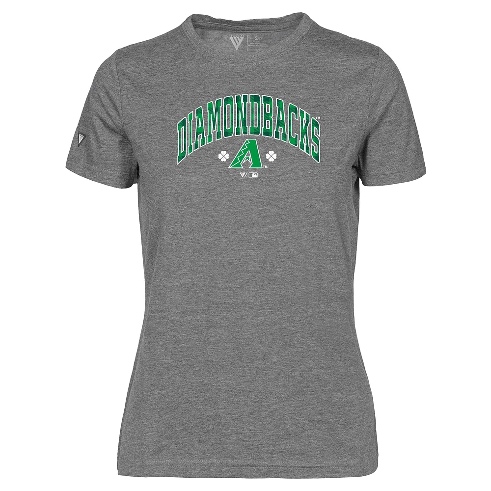 Women's Levelwear Gray Arizona Diamondbacks St. Patrick's Day Maddox Plaid T-Shirt
