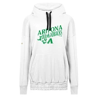 Sweat à capuche blanc pour femme avec bottes en cascade la Saint-Patrick des Diamondbacks de l'Arizona Levelwear