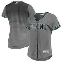 Men's Majestic Gray/Black Arizona Diamondbacks Fashion Official Cool Base  Replica Team Jersey