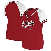Women's New Era Red Arizona Diamondbacks Gameday Raglan V-Neck T-Shirt