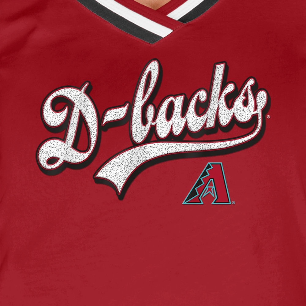 Women's New Era Red Arizona Diamondbacks Gameday Raglan V-Neck T-Shirt