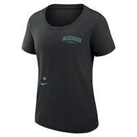 Women's Nike Black Arizona Diamondbacks Authentic Collection Performance Scoop Neck T-Shirt