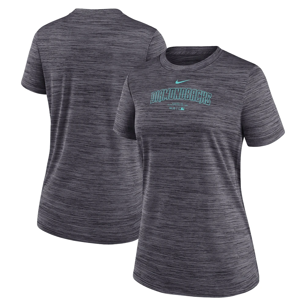 Women's Nike Black Arizona Diamondbacks Authentic Collection Velocity Performance T-Shirt