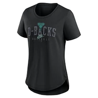 Women's Nike Black Arizona Diamondbacks Cooperstown Collection Local Arch Tri-Blend T-Shirt