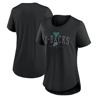 T-shirt Nike noir pour femme Arizona Diamondbacks Cooperstown Collection Local Arch Tri-Blend