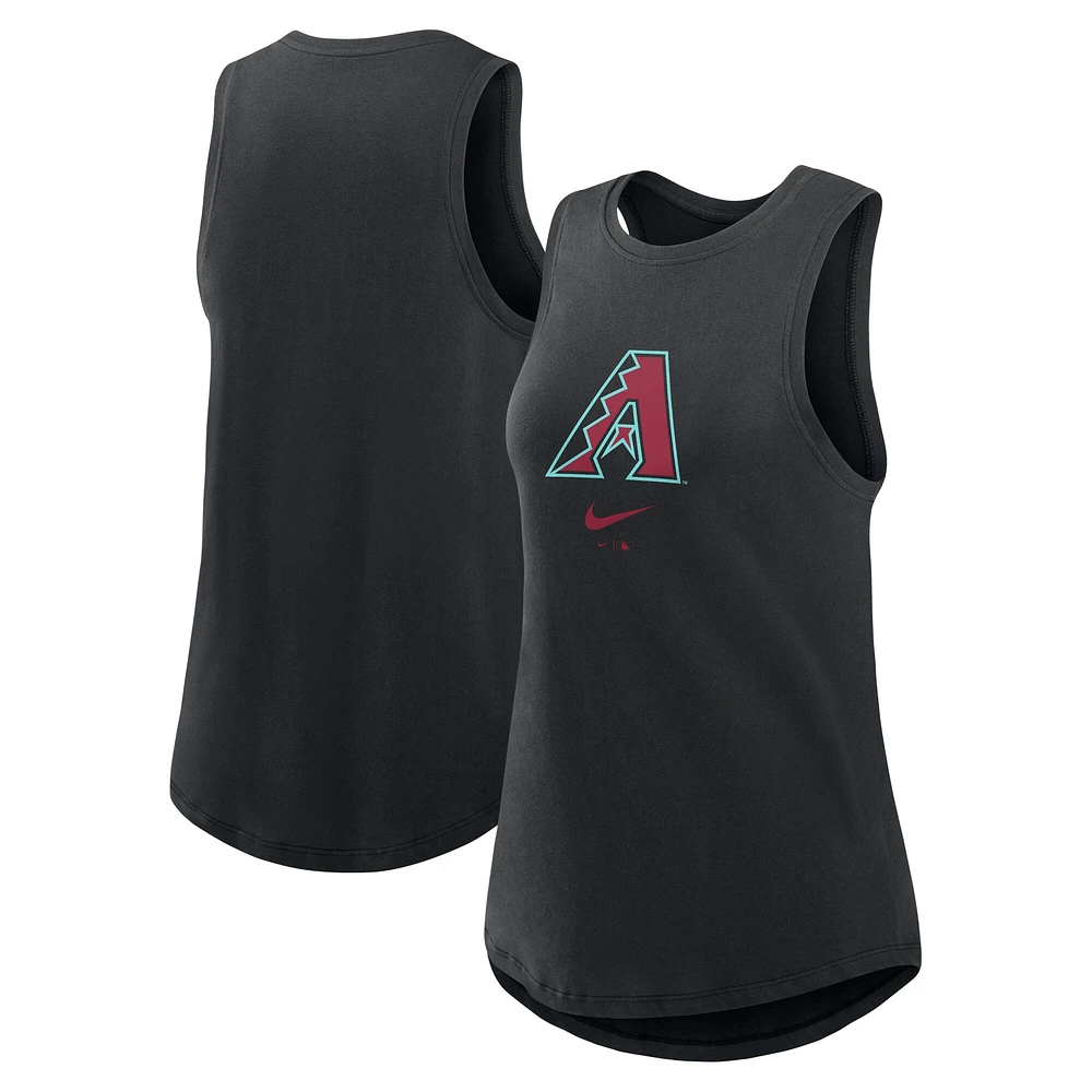 Women's Nike Black Arizona Diamondbacks Legacy Icon High Neck Performance Tank Top
