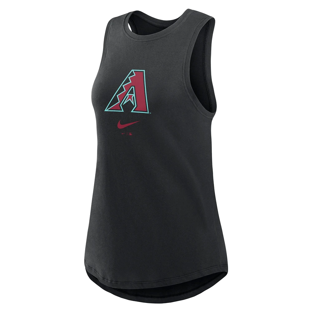 Women's Nike Black Arizona Diamondbacks Legacy Icon High Neck Performance Tank Top