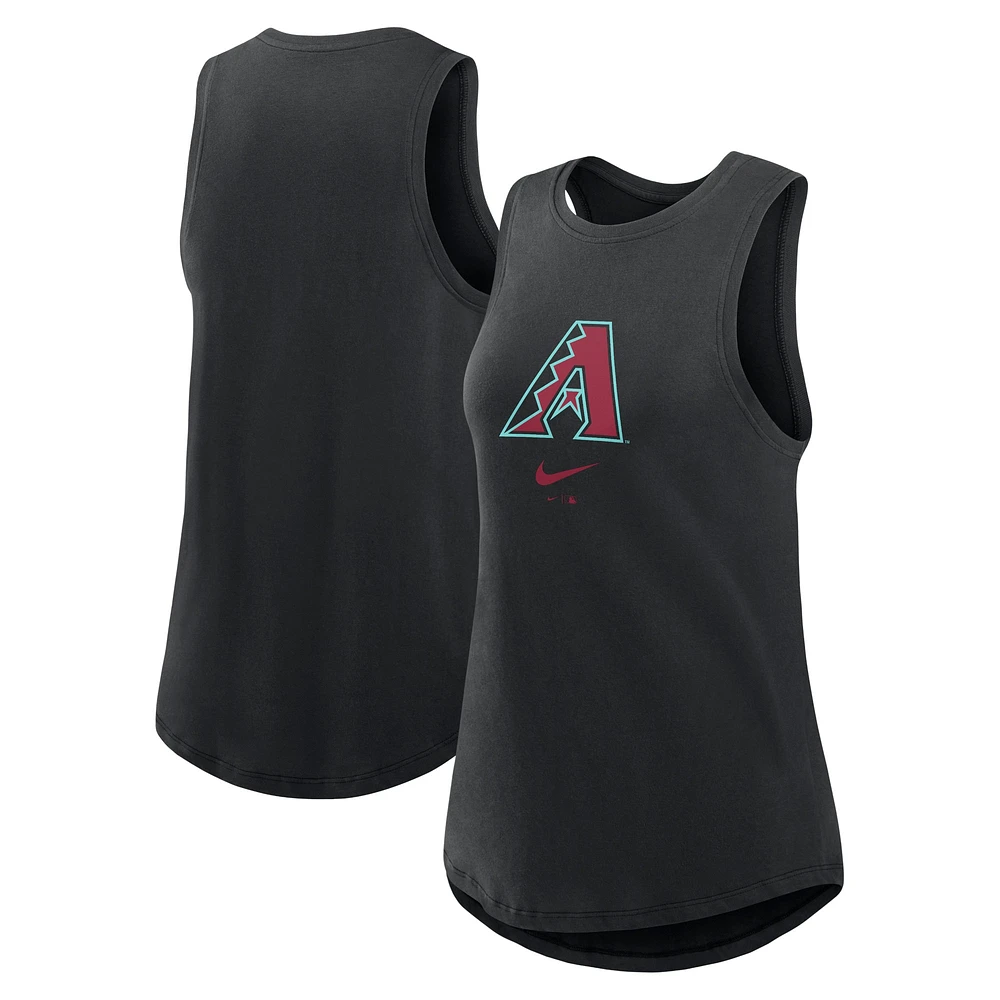 Women's Nike Black Arizona Diamondbacks Legacy Icon High Neck Performance Tank Top