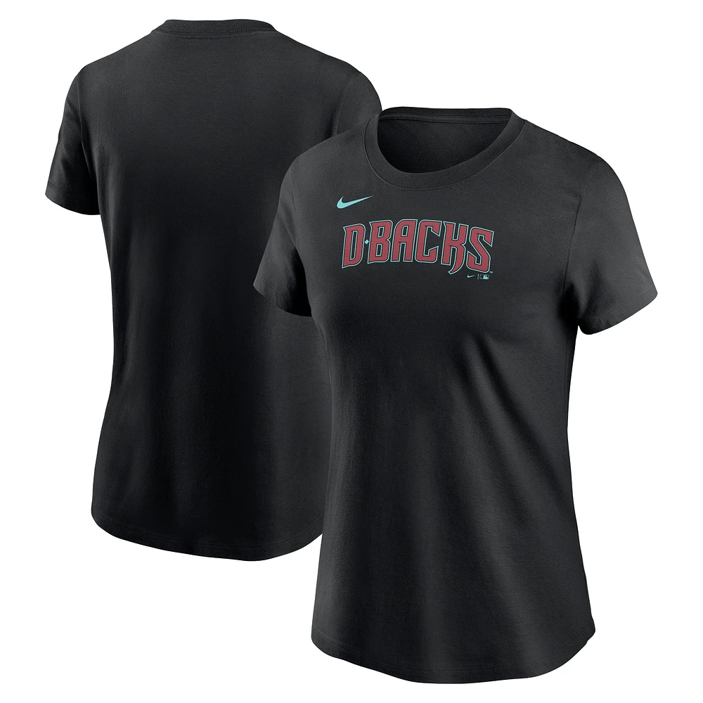 T-shirt Nike noir avec logo des Diamondbacks de l'Arizona pour femmes