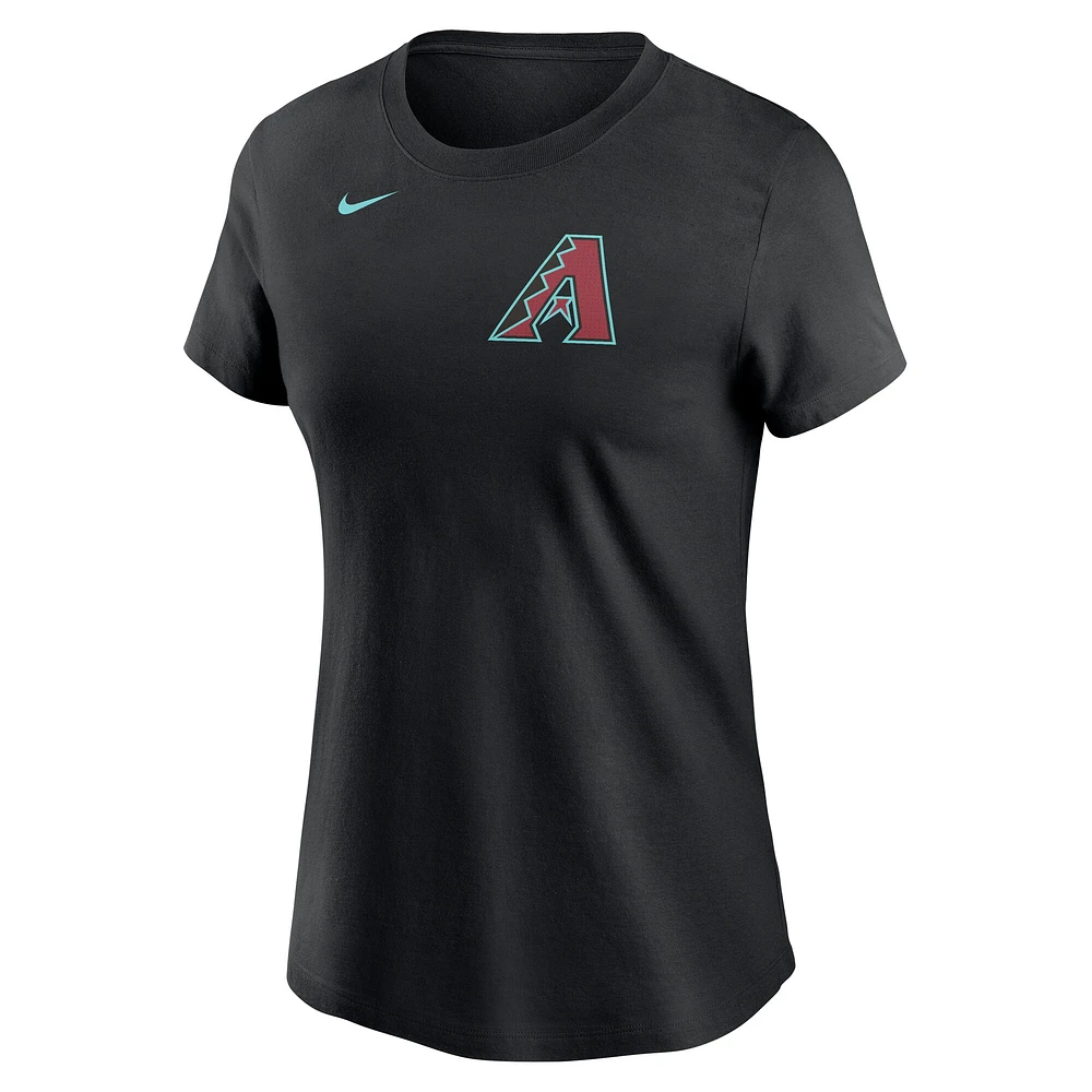 T-shirt Nike Corbin Burnes pour femme avec nom et numéro Fuse des Diamondbacks de l'Arizona noir
