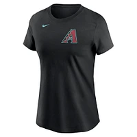 T-shirt Nike Corbin Burnes pour femme avec nom et numéro Fuse des Diamondbacks de l'Arizona noir