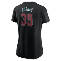 T-shirt Nike Corbin Burnes pour femme avec nom et numéro Fuse des Diamondbacks de l'Arizona noir