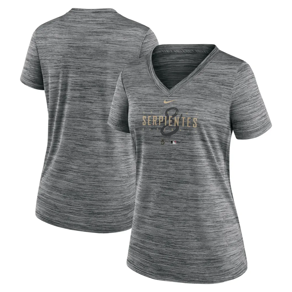 Nike Women's Nike Gray Arizona Diamondbacks City Connect Velocity Practice  Performance V-Neck T-Shirt