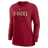 Women's Nike Red Arizona Diamondbacks Authentic Collection Legend Performance Long Sleeve T-Shirt