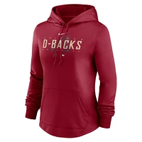 Sweat à capuche Performance d'avant-match Nike Arizona Diamondbacks Authentic Collection pour femme, rouge