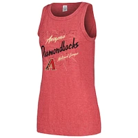 Women's Soft as a Grape Red Arizona Diamondbacks Gauze High Neck Tank Top