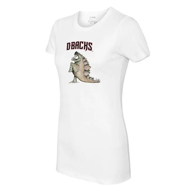 Arizona Diamondbacks Tiny Turnip Women's Logo Mom 3/4-Sleeve Raglan T-Shirt  - White/Black