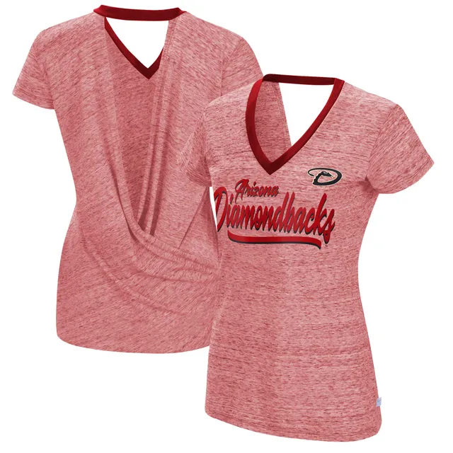 Lids Los Angeles Angels Touch Women's Halftime Back Wrap Top V-Neck T-Shirt  - Red