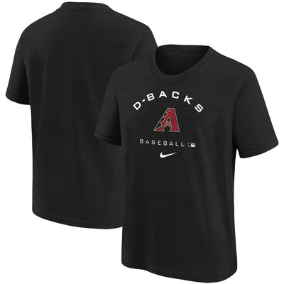 Youth Nike Black Arizona Diamondbacks Authentic Collection Early Work Tri-Blend Performance T-Shirt