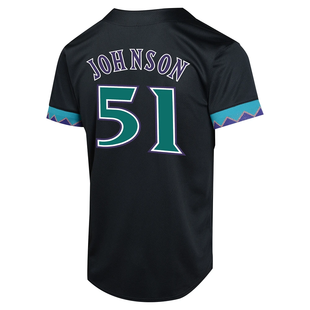 Maillot de joueur Nike Randy Johnson pour jeunes, noir, Arizona Diamondbacks, collection Cooperstown limitée