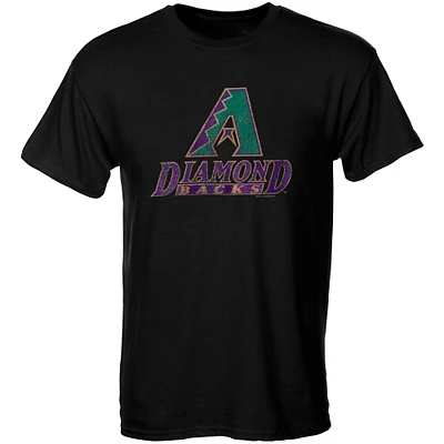 T-shirt noir de la collection Cooperstown des Diamondbacks l'Arizona, doux comme un raisin, pour jeunes