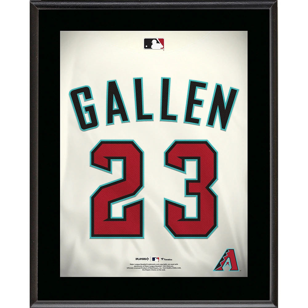 Zac Gallen Arizona Diamondbacks 10.5" x 13" Jersey Number Sublimated Player Plaque
