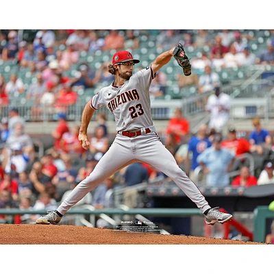 Zac Gallen Arizona Diamondbacks Unsigned Gray Jersey Pitching Photograph