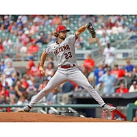 Zac Gallen Arizona Diamondbacks Unsigned Gray Jersey Pitching Photograph
