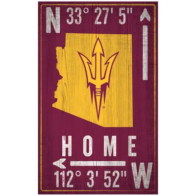 Arizona State Sun Devils 11" x 19" Coordinate Sign