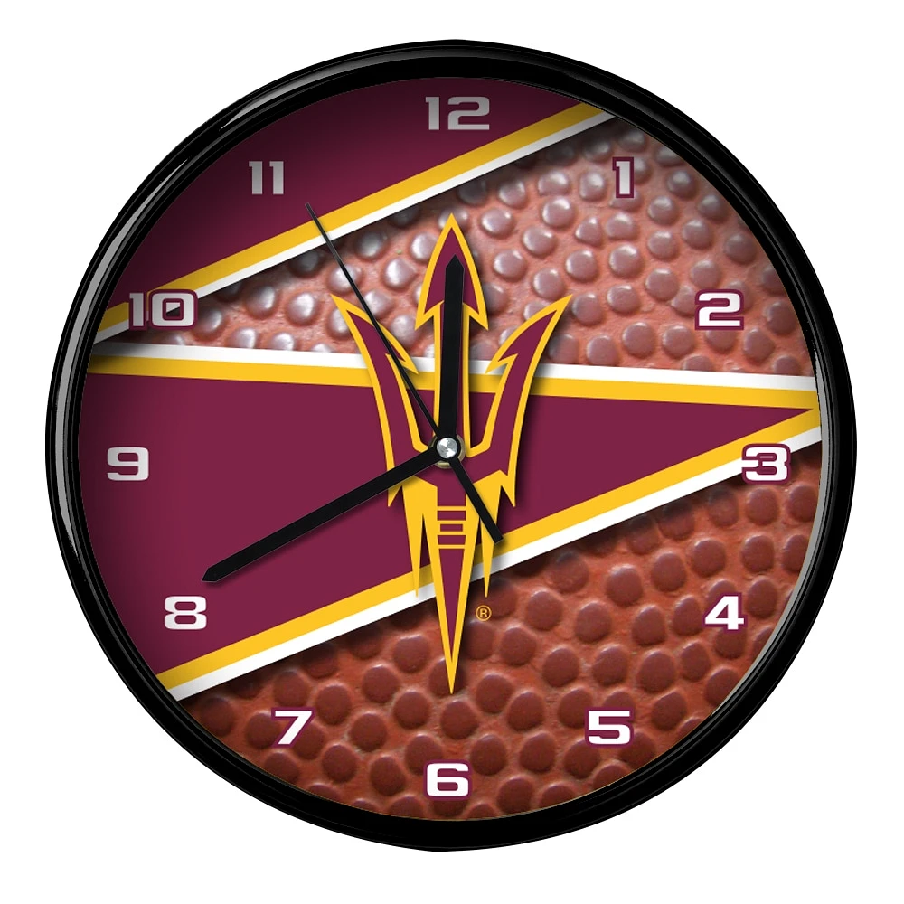 Horloge de football 12'' Arizona State Sun Devils