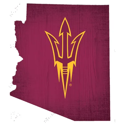 Arizona State Sun Devils 12" Logo State Sign