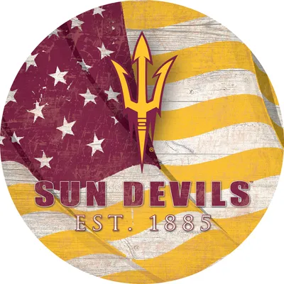 Arizona State Sun Devils 12" Team Color Flag Sign