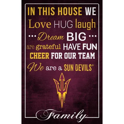 Arizona State Sun Devils 17'' x 26'' In This House Sign