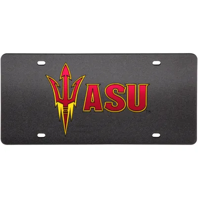 Arizona State Sun Devils Glitter License Plate - Black