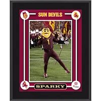 Plaque sublimée représentant la mascotte Sparky des Sun Devils de l'État de l'Arizona 10,5'' x 13''