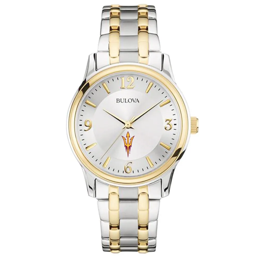 Arizona State Sun Devils Bulova Classic Two-Tone Round Watch - Silver/Gold