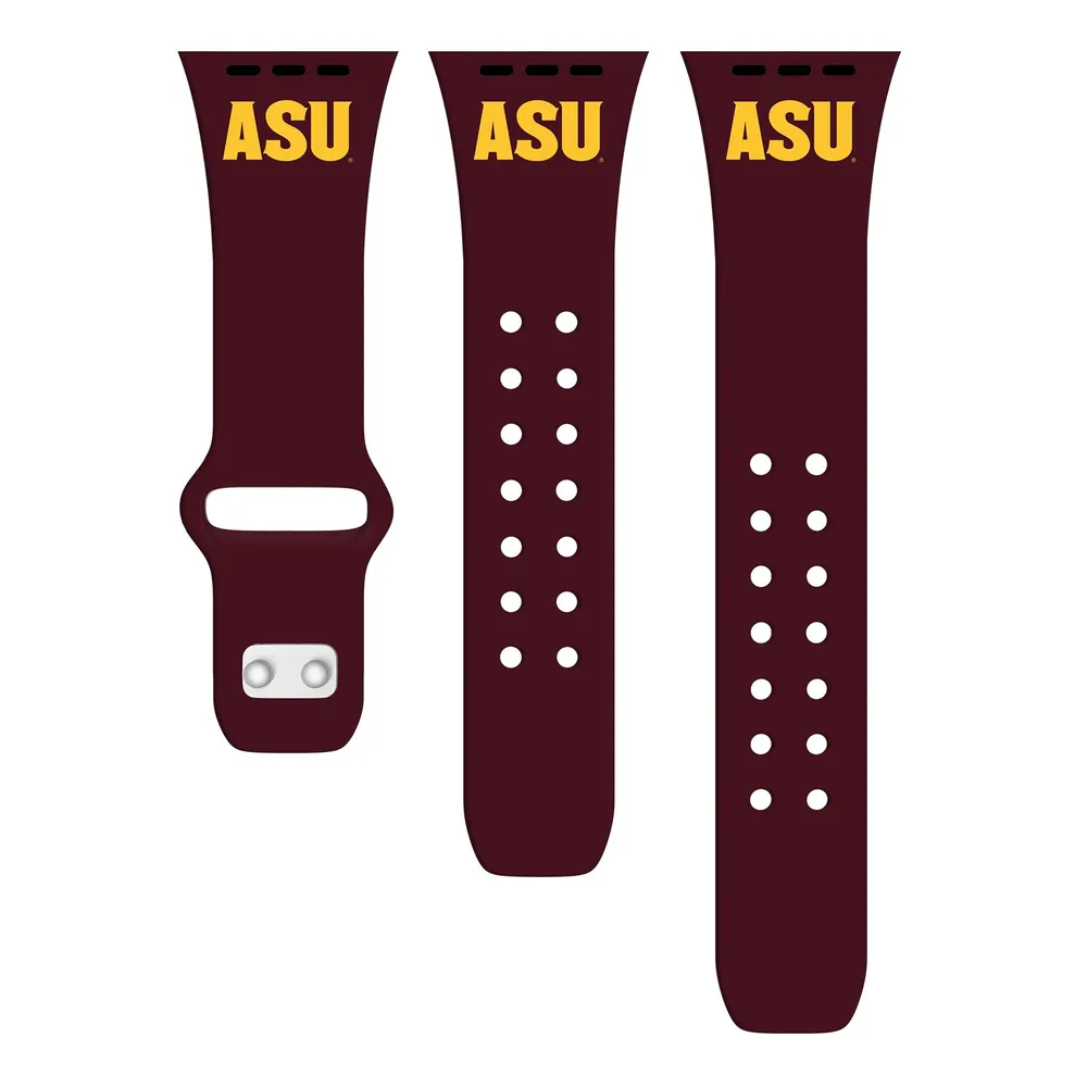 Arizona State Sun Devils Logo Silicone Apple Watch Band - Maroon