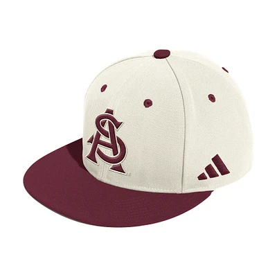 RBK ASU CREAM MAROON NCAA ADI ON-FIELD BASEBALL FITTED HATMENHIC
