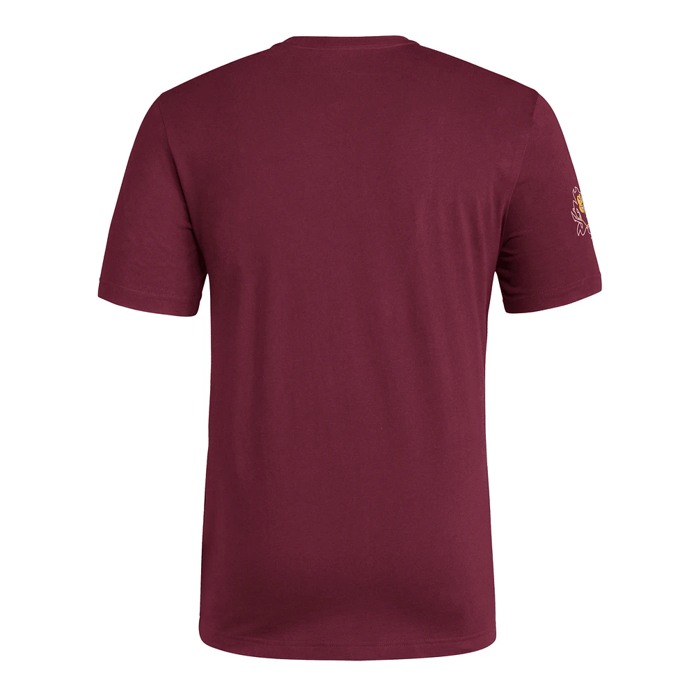 Men's adidas  Maroon Arizona State Sun Devils Fresh Wordmark T-Shirt