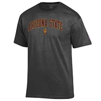 Men's Champion  Charcoal Arizona State Sun Devils Arch Over Logo T-Shirt