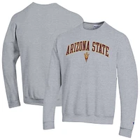 Sweat-shirt à capuche avec logo Arch Over Champion Heather Grey des Arizona State Sun Devils pour homme