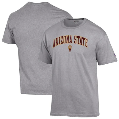 T-shirt à logo Arch Over Champion Heather Grey des Arizona State Sun Devils pour homme