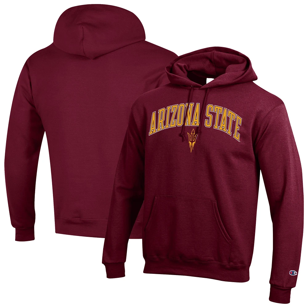 Sweat à capuche en polaire avec logo arqué Champion Maroon Arizona State Sun Devils pour homme