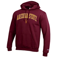 Sweat à capuche en polaire avec logo arqué Champion Maroon Arizona State Sun Devils pour homme