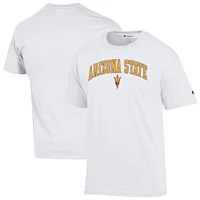 T-shirt blanc avec logo arqué des Sun Devils de l'État l'Arizona pour homme