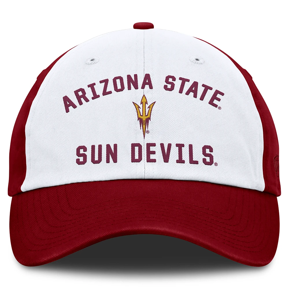 Men's Top of the World  White Arizona State Sun Devils Weston Adjustable Hat