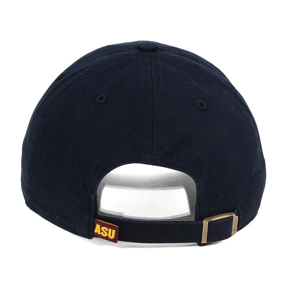 Men's '47 Black Arizona State Sun Devils Clean Up Adjustable Hat