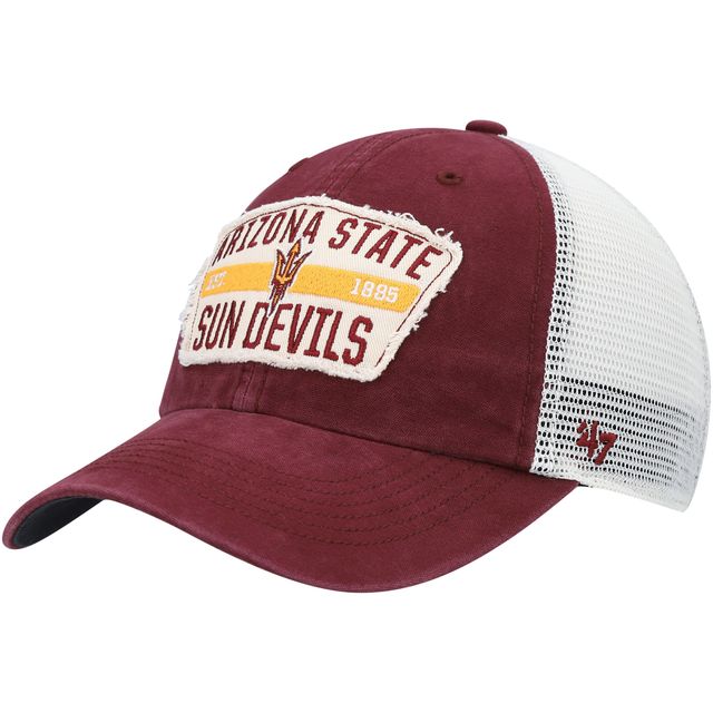 Casquette '47 marron Arizona State Sun Devils Crawford Clean Up Trucker Snapback pour homme