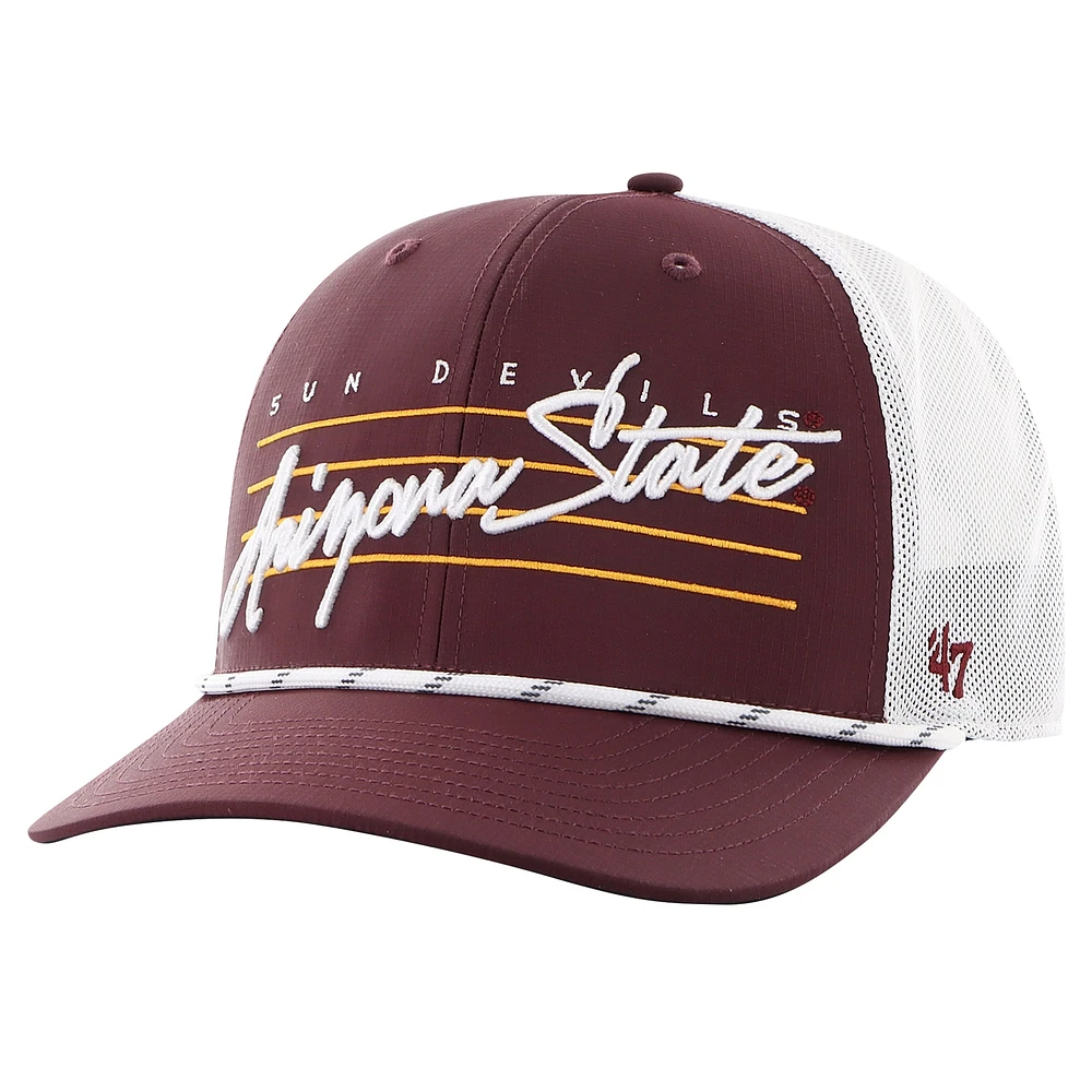 Casquette ajustable Downburst Trucker '47 Maroon Arizona State Sun Devils pour homme