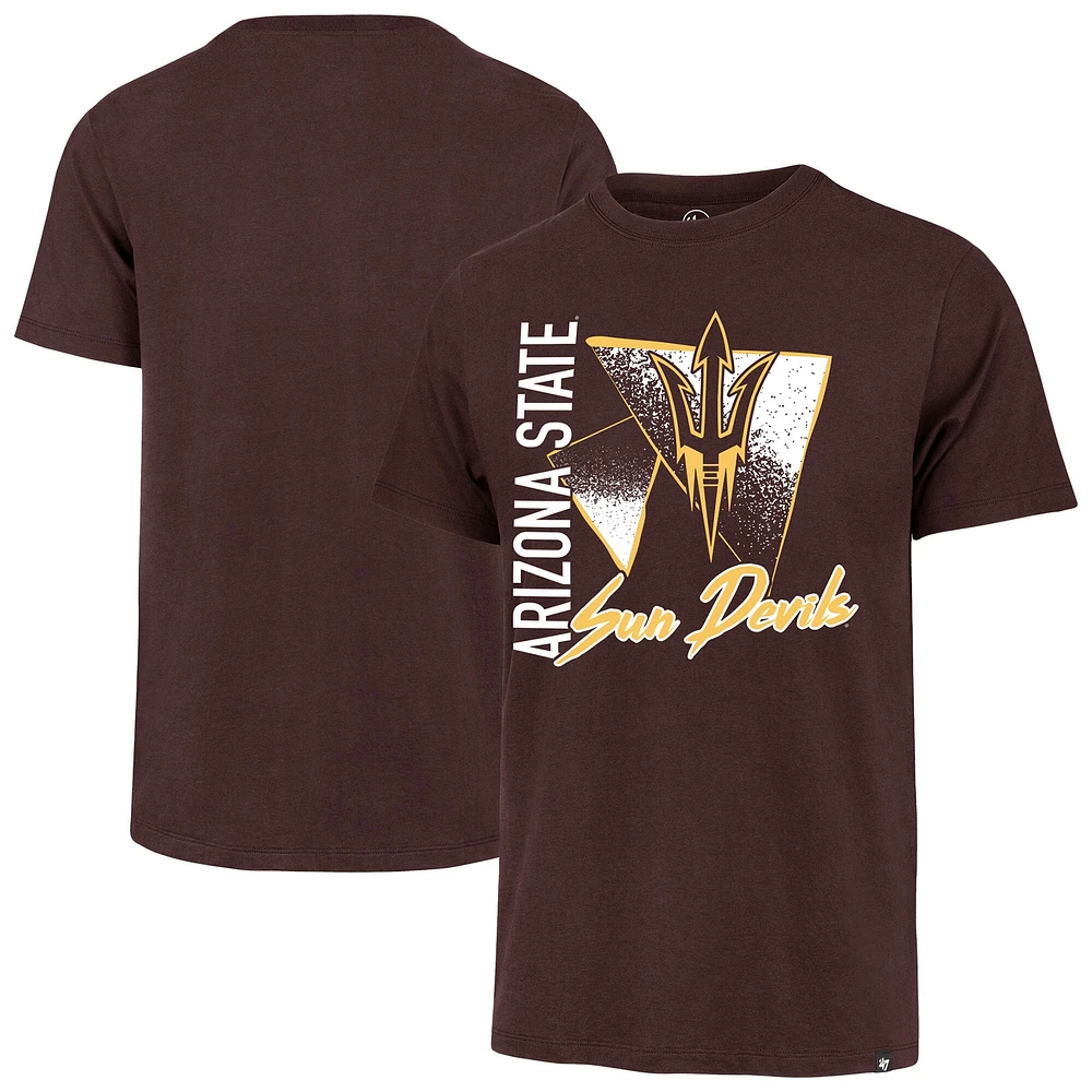 Men's '47 Maroon Arizona State Sun Devils Side Arm Franklin T-Shirt